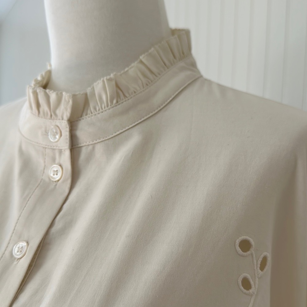 Sea New York Fern Eyelet Long-Sleeve Shirt NWT - Picture 6 of 9